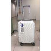 Чемодан 20 дюймов TR Travel белый из поликарбоната с расширением (ручная кладь)