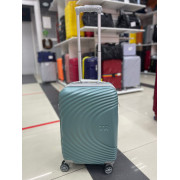 Чемодан 20 дюймов TR Travel голубой из поликарбоната (ручная кладь)