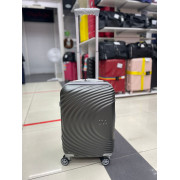 Чемодан 20 дюймов TR Travel темно-серый из поликарбоната (ручная кладь)