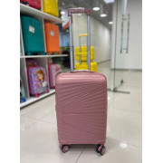 Чемодан 20 дюймов Travel Air розовый с расширением из полипропилена (ручная кладь)