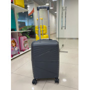 Чемодан 20 дюймов Travel Air темно-серый с расширением из полипропилена (ручная кладь)