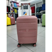 Чемодан 20 дюймов Travel Bon розовый с расширением из полипропилена (ручная кладь)