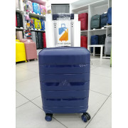 Чемодан 20 дюймов Travel Bon синий с расширением из полипропилена (ручная кладь)