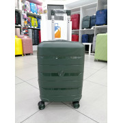 Чемодан 20 дюймов Travel Bon темно-зеленый с расширением из полипропилена (ручная кладь)
