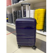 Чемодан 20 дюймов Travel Fashion фиолетовый с расширением из полипропилена (ручная кладь)