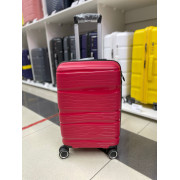 Чемодан 20 дюймов Travel Fashion красный с расширением из полипропилена (ручная кладь)