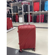Чемодан 20 дюймов Travel Fashion Wave красный из полипропилена (ручная кладь)