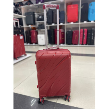 Чемодан 20 дюймов Travel Fashion Wave красный из полипропилена (ручная кладь)
