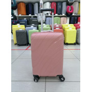 Чемодан 20 дюймов Travel Fashion Wave розовый с расширением из полипропилена (ручная кладь)