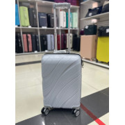 Чемодан 20 дюймов Travel Fashion Wave светло-серый с расширением из полипропилена (ручная кладь)