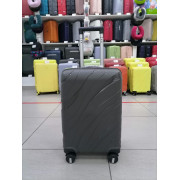 Чемодан 20 дюймов Travel Fashion Wave темно-серый с расширением из полипропилена (ручная кладь)
