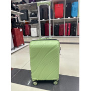 Чемодан 20 дюймов Travel Fashion Wave зеленый с расширением из полипропилена (ручная кладь)