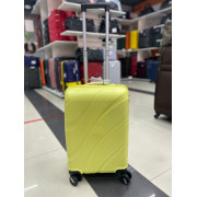 Чемодан 20 дюймов Travel Fashion Wave желтый с расширением из полипропилена (ручная кладь)