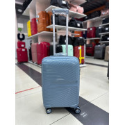 Чемодан 20 дюймов Travel Speed голубой из полипропилена (ручная кладь)