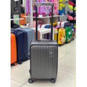 Чемодан 20 дюймов W.zckiss Berg темно-серый из поликарбоната (ручная кладь)