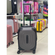 Чемодан 20 дюймов W.zckiss Oval темно-серый с расширением из полипропилена (ручная кладь)
