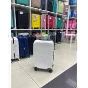 Чемодан 20 дюймов Weima белый с расширением из полипропилена (ручная кладь)