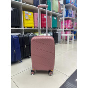 Чемодан 20 дюймов Weima розовый с расширением из полипропилена (ручная кладь)
