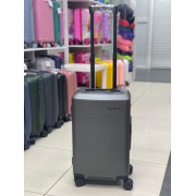 Чемодан 20 дюймов Yufei Proffi темно-серый из поликарбоната на ригельном замке (ручная кладь)