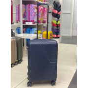 Чемодан 22 дюймов Mironpan темно-синий с расширением из полипропилена (м109)