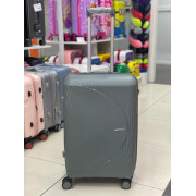 Чемодан 24 дюйма Biler серый из полипропилена