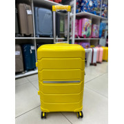 Чемодан 24 дюйма Bronta желтый с расширением из полипропилена