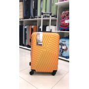 Чемодан 24 дюйма DLX оранжевый из поликарбоната с расширением