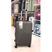 Чемодан 24 дюйма DLX темно-серый из поликарбоната с расширением