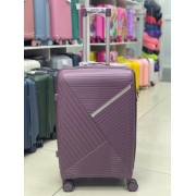 Чемодан 24 дюйма фиолетовый с расширением из полипропилена