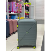 Чемодан 24 дюйма Kornet зеленый с расширением из полипропилена