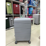 Чемодан 24 дюйма Milona светло-серый с расширением из полипропилена