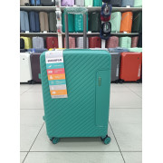 Чемодан 24 дюйма Mironpan бирюзовый с расширением из полипропилена (м74)