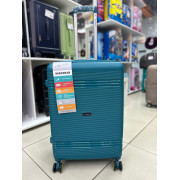 Чемодан 24 дюйма Mironpan бирюзовый с расширением из полипропилена (м93)