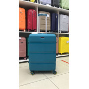 Чемодан 24 дюйма Mironpan бирюзовый с расширением из полипропилена