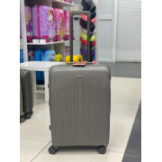 Чемодан 24 дюйма Mironpan бронзовый с расширением из полипропилена (м72)