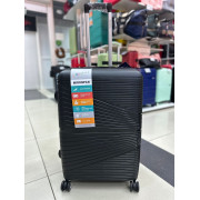 Чемодан 24 дюйма Mironpan черный с расширением из полипропилена (м63)
