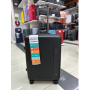 Чемодан 24 дюйма Mironpan черный с расширением из полипропилена (м74)