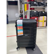 Чемодан 24 дюйма Mironpan черный с расширением из полипропилена (м91)