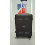 Чемодан 24 дюйма Mironpan черный с расширением из полипропилена (м93)