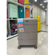 Чемодан 24 дюйма Mironpan коричневый с расширением из полипропилена