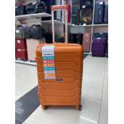 Чемодан 24 дюйма Mironpan оранжевый с расширением из полипропилена (м91)