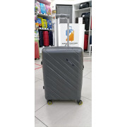 Чемодан 24 дюйма Mironpan серый с расширением из полипропилена (м98)