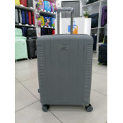 Чемодан 24 дюйма Mironpan серый с расширением из полипропилена