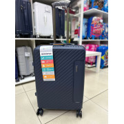 Чемодан 24 дюйма Mironpan синий с расширением из полипропилена (м74)