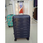 Чемодан 24 дюйма Mironpan синий с расширением из полипропилена (м91)
