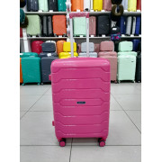 Чемодан 24 дюйма Mironpan темно-розовый с расширением из полипропилена (м91)