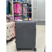 Чемодан 24 дюйма Mironpan темно-серый с расширением из полипропилена (м72)