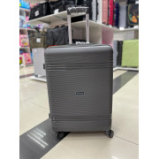 Чемодан 24 дюйма Mironpan темно-серый с расширением из полипропилена (м93)