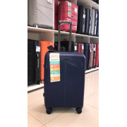 Чемодан 24 дюйма Mironpan темно-синий с расширением из полипропилена (м72)