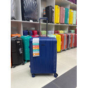 Чемодан 24 дюйма Mironpan темно-синий с расширением из полипропилена (м73)